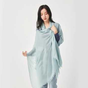 【KISSDIAMOND】韓系INS素面棉麻圍巾 KDM-A007(輕盈/舒適/百搭/豆綠)