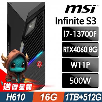 MSI MAG Infinite S3 13-663TW (i7-13700F/16G/1TB+512G SSD/RTX4060-8G/W11P)