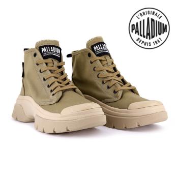 【PALLADIUM】PALLAWAVE 有機棉靴 厚底 增高 休閒 女款 卡其 98348-307