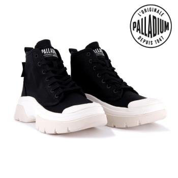 【PALLADIUM】PALLAWAVE 有機棉靴 厚底 增高 休閒 女款 黑 98348-030
