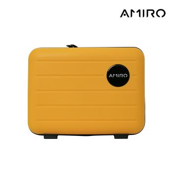 【AMIRO】14吋手提旅行化妝箱-鵝黃