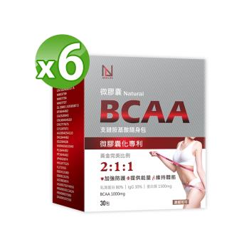 【NEWLIFE 】微膠囊天然BCAA支鏈胺基酸隨身包（濃郁可可風味）30包/盒X6