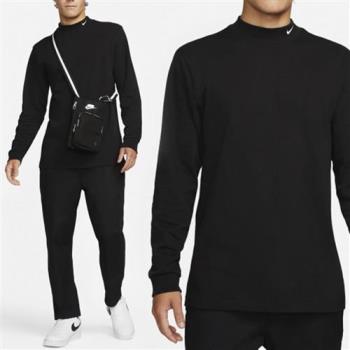 Nike M NL LS Mock Neck Shirt 男款 黑色 企領 休閒 運動 長袖 DX5869-010