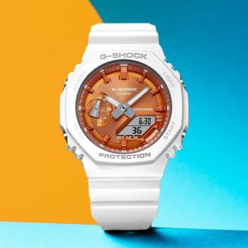 CASIO 卡西歐 G-SHOCK ITZY Lia 配戴款 八角 農家橡樹 閃耀冬季手錶(GMA-S2100WS-7A)