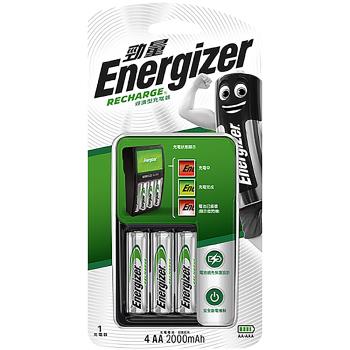 【Energizer勁量 】CHVCM4經濟型 充電器-附3號 4入2000mAh充電電池(即買即用)