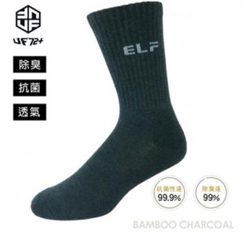 【UF72】UF5812(五雙入)ELF除臭竹炭足弓增厚氣墊中統運動襪