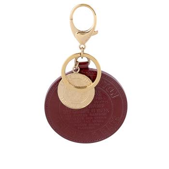 LV Trunks &amp; Bags 標誌漆皮圓牌吊飾/鑰匙圈(葡萄紫)_展示品 M93605
