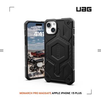 UAG iPhone 15 Plus 磁吸式頂級版耐衝擊保護殼-碳黑 (支援MagSafe 10年保固)