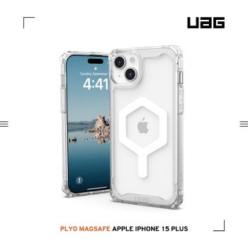 UAG iPhone 15 Plus 磁吸式耐衝擊保護殼-極透明 (支援MagSafe)