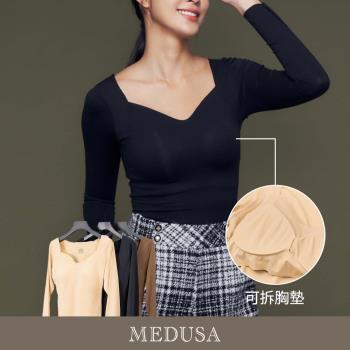 現貨【MEDUSA 曼度莎】無痕玻尿酸養膚內搭（附乳膠胸墊）（F）｜Bra Top 內搭 發熱衣