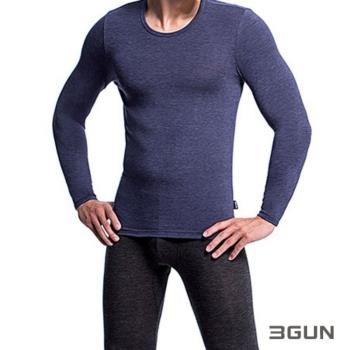 3GUN三槍牌 舒適精典型男勁熱棉感發熱衣 3件組 隨機取色