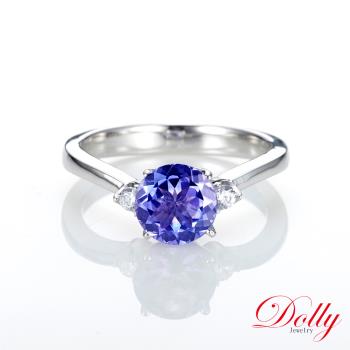 Dolly 18K金 天然丹泉石1克拉鑽石戒指(006)