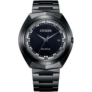 CITIZEN 星辰 GENT 無際星輝光動能限定款腕錶/全黑/42.5mm/BN1015-52E