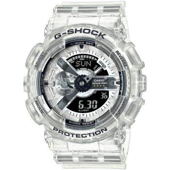 CASIO G-SHOCK 40周年透明解構系列大錶徑雙顯計時錶/GA-114RX-7A