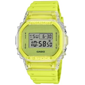 【CASIO 卡西歐】G-SHOCK 扭蛋風潮電子腕錶 螢光黃 DW-5600GL-9_42.8mm