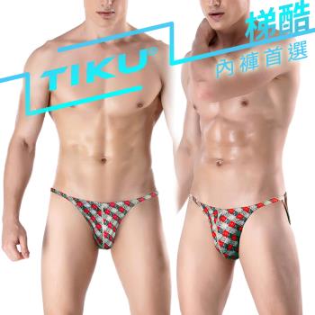 TIKU 梯酷 - 雅格 超彈低腰三角男內褲 -紅灰 (GR1152) 