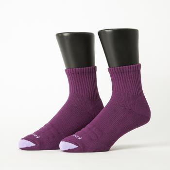 【FOOTER除臭襪】螺旋氣墊輕壓力襪-男款-局部厚(T98-紫)