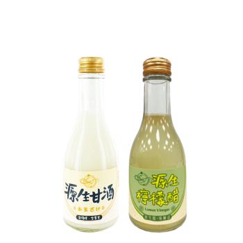 【源生美學】養生甘酒(175ml)+濃縮果醋(檸檬)各1入