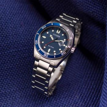 CITIZEN 星辰 光動能潛水風格潮流時尚腕錶/普魯士藍/43mm/AW1761-89L