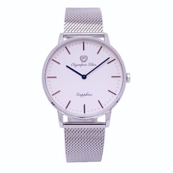 Olympia Star奧林比亞 簡約米蘭風格時尚優質腕錶-銀-58093銀