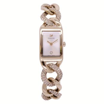 施華洛世奇SWAROVSKI 水晶女神的美姿時尚優質秀麗腕錶-香檳金-5519321