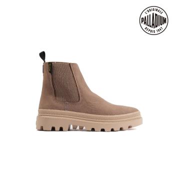 【PALLADIUM】CHELSEA 皮革法式質感時尚優雅踝靴 女款 咖啡 98915-212