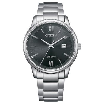 【CITIZEN】星辰 BM6978-77E 光動能 藍寶石鏡面 日期顯示 鋼錶帶男錶 銀/黑 40mm