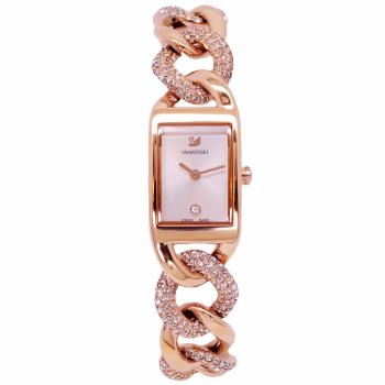 施華洛世奇SWAROVSKI 水晶女神的美姿時尚優質秀麗腕錶-玫瑰金-5519327