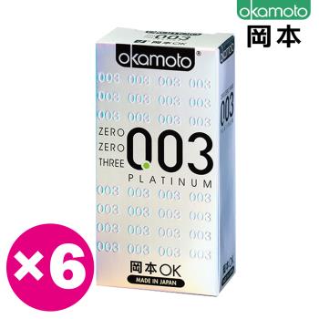 岡本．003極薄白金保險套（10入×6盒)