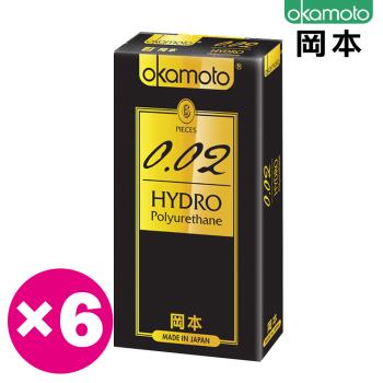  岡本．002 HYDRO水感勁薄保險套（6入×6盒)