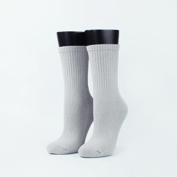 【FOOTER除臭襪】素面輕壓力高筒襪女款(T99M-灰藍)