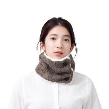 日本AUBE 2way鈕釦式超保暖針織圍脖