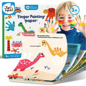 【JarMelo 原創美玩】手指畫啟蒙繪本 JA95294 兒童美術 手指顏料創作