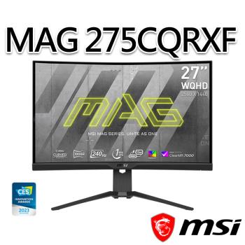msi微星 MAG 275CQRXF 27吋 曲面電競螢幕