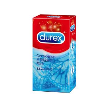 送濕紙巾【Durex杜蕾斯】Confidence薄型 保險套12入/盒(超薄設計 情人節 衛生套)