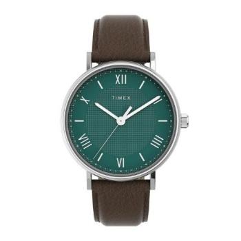 【TIMEX】天美時  Southview 41毫米綠色錶盤紳士手錶 (棕 TXTW2V91500)