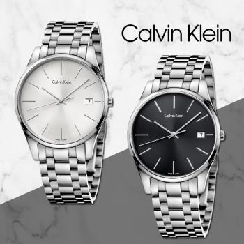 CalvinKlein  榮耀時光藍寶石玻璃鋼帶腕錶-40mm(黑色/白色 兩款任選)