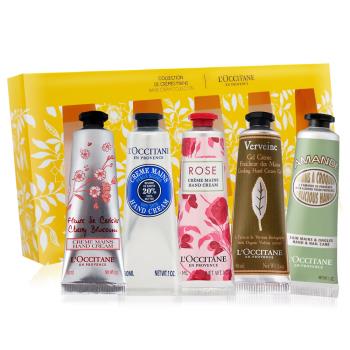 LOCCITANE 歐舒丹 經典圖騰五入手霜禮盒[櫻花+乳油木+玫瑰+馬鞭草+杏仁]