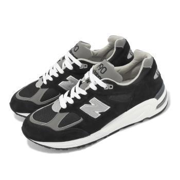 New Balance 休閒鞋 990 V2 男鞋 黑 銀 麂皮 美製 反光 復古 運動鞋 NB 紐巴倫 M990BL2-D