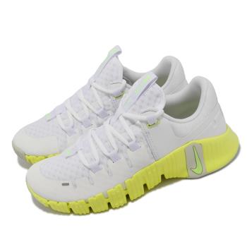 Nike 訓練鞋 Wmns Free Metcon 5 女鞋 白 檸檬黃 健身 穩定 襪套 運動鞋 DV3950-106