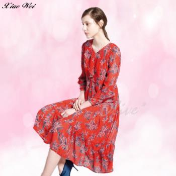 CHENG DA 秋冬專櫃精品時尚流行七分袖連身洋裝NO.259544(出清款)