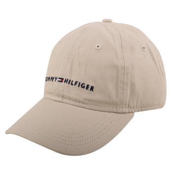 TOMMY HILFIGER- 繡線小英文字母標誌女款棒球帽(淺卡其)