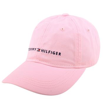 TOMMY HILFIGER- 繡線小英文字母標誌女款棒球帽(嫩粉色)