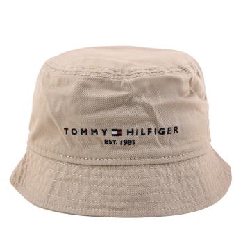 TOMMY HILFIGER-英文字母LOGO棉質漁夫帽(卡其色)-2段尺寸