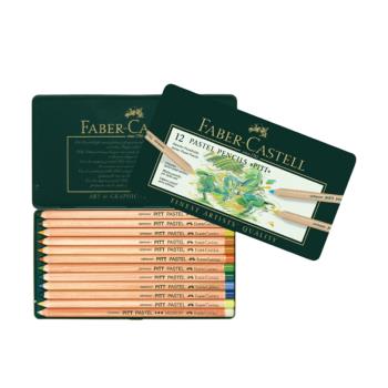【Faber-Castell】輝柏 PITT藝術家級粉彩色鉛筆 12色 / 盒 112112