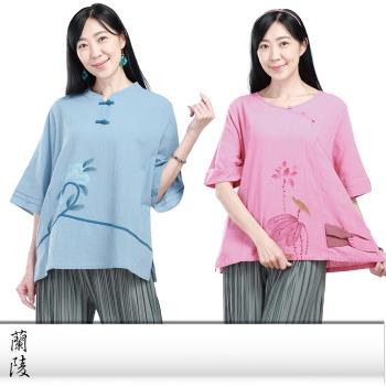 水杉(2入)秀麗花卉柔棉上衣WY3312-33
