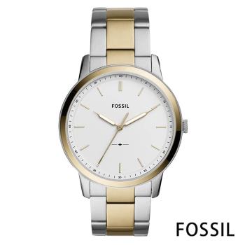 FOSSIL 領袖菁英風範雙色不鏽鋼腕錶(FS5441)-白色x44mm