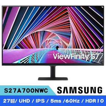 SAMSUNG三星 S7 S27A700NWC 27吋 UHD IPS高解析度平面螢幕