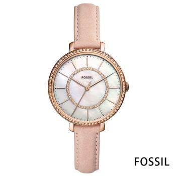 FOSSIL 驚艷全場美鑽雙錶圈女錶(ES4455)-白貝面x36mm 