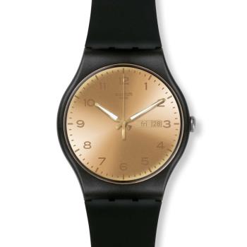 Swatch  閃耀金黃石英腕錶   SUOB716